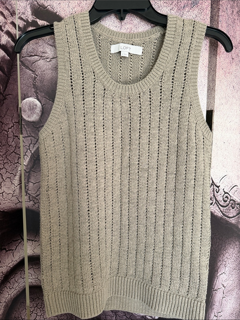 LOFT Sleeveless Open-Knit Vest